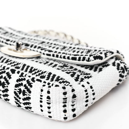 Chanel Woven Tweed Small Flap Black White 9 of 11