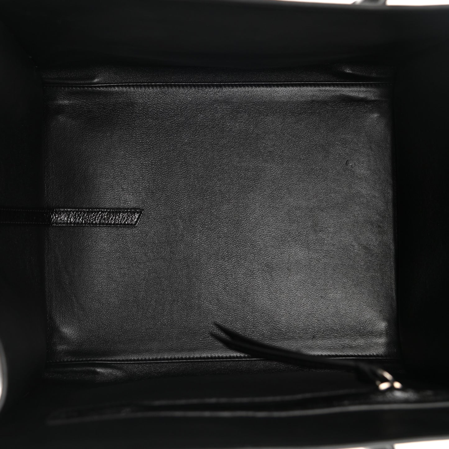 Shiny Goatskin Medium Phantom Luggage Black