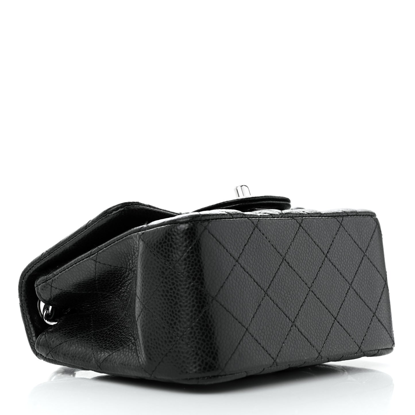 Caviar Quilted Mini Square Flap Black