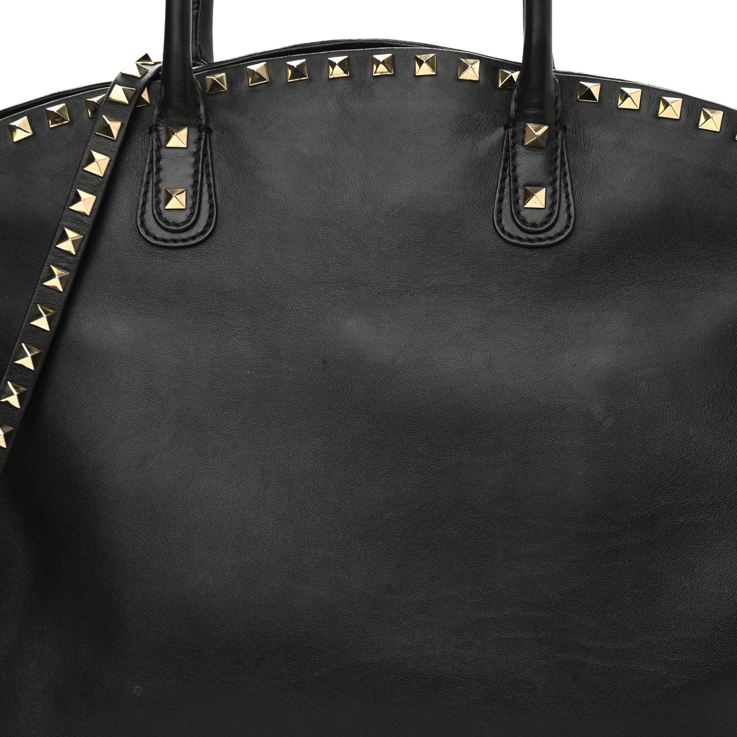 Valentino Garavani Vitello Rockstud Dome Shopper Black 12 of 15