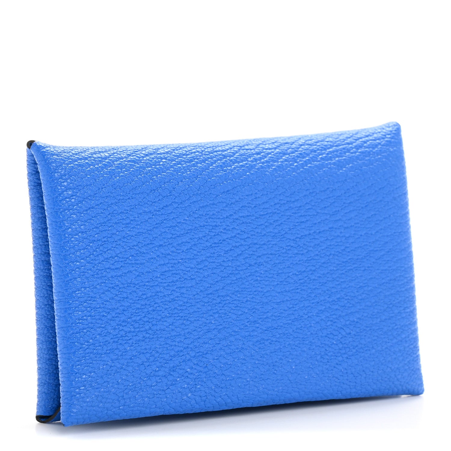 Hermes Chevre Mysore Calvi Card Case Bleu Hydra 3 of 8