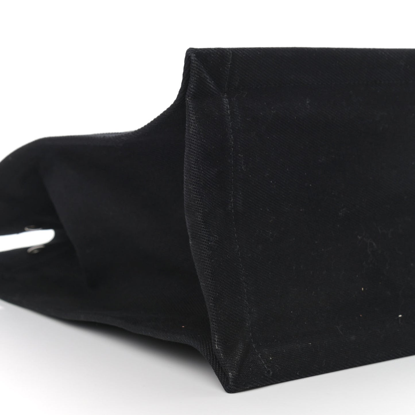 Linen Calfskin Rive Gauche Tote Black
