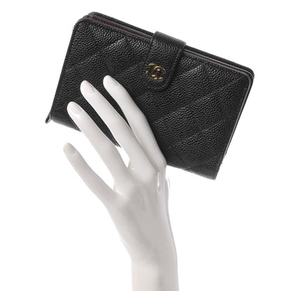 Chanel Caviar Quilted Zipped Pocket Wallet Black 2 of 8