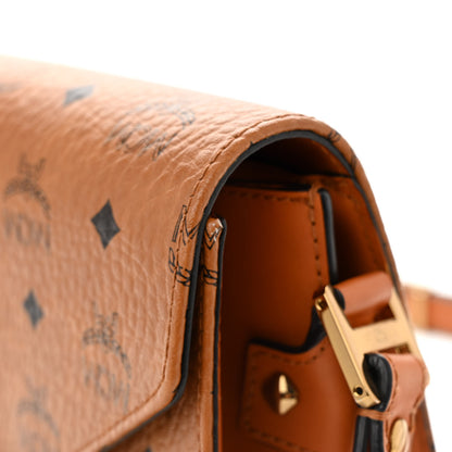MCM Visetos Patricia Crossbody Bag Cognac 13 of 15