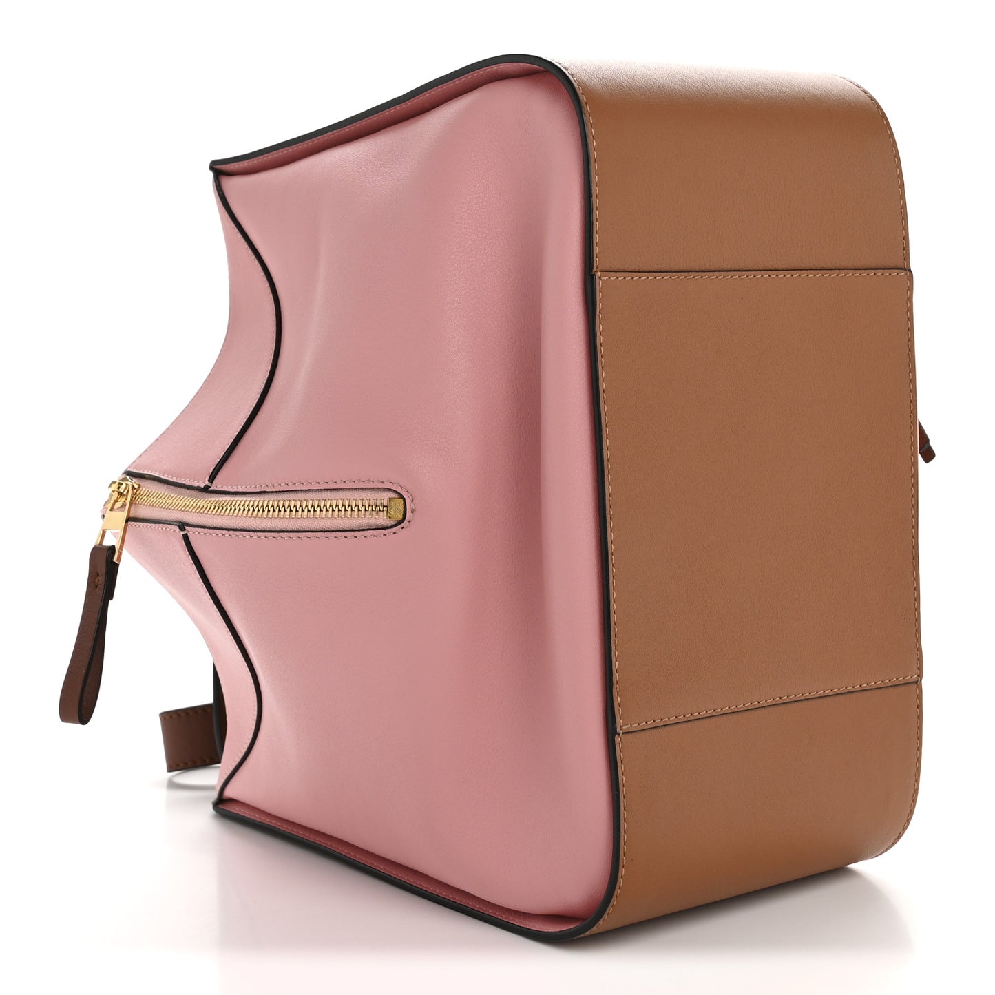 Calfskin Small Hammock Shoulder Bag Pastel Pink Tan