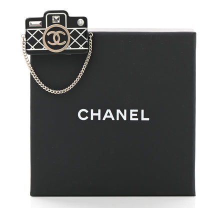 Chanel Resin Camera CC Brooch Gold Black 5 of 5