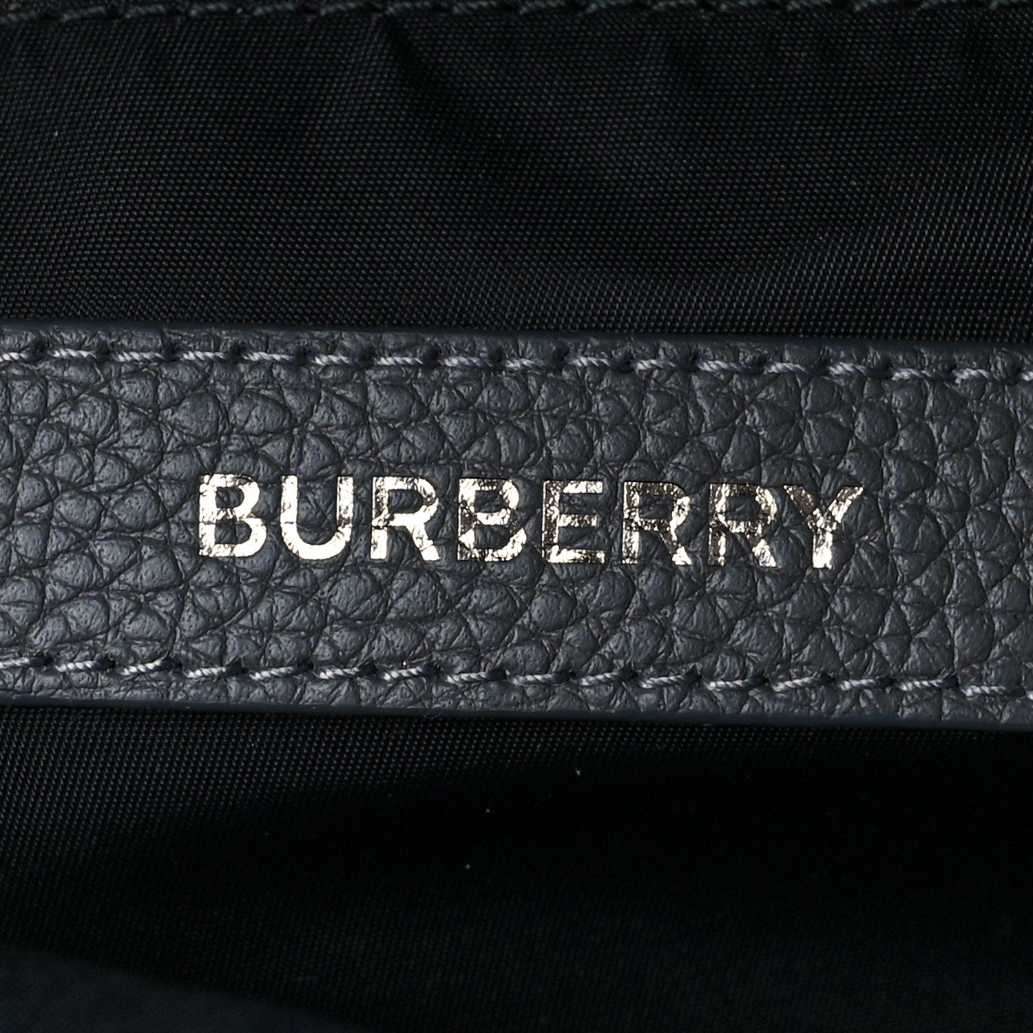 Burberry Pebbled Calfskin Abbeydale Backpack Grey 6 of 8
