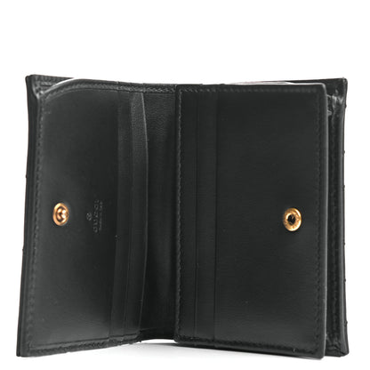 Gucci Calfskin Matelasse GG Marmont Card Case Wallet Black 5 of 7