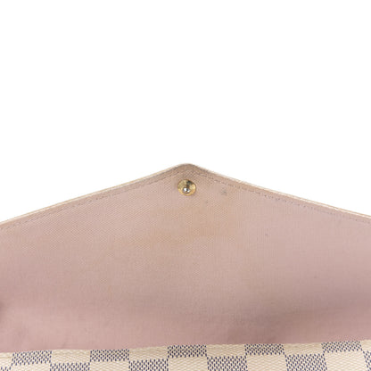 Louis Vuitton Damier Azur Pochette Felicie Chain Wallet Rose Ballerine 11 of 15