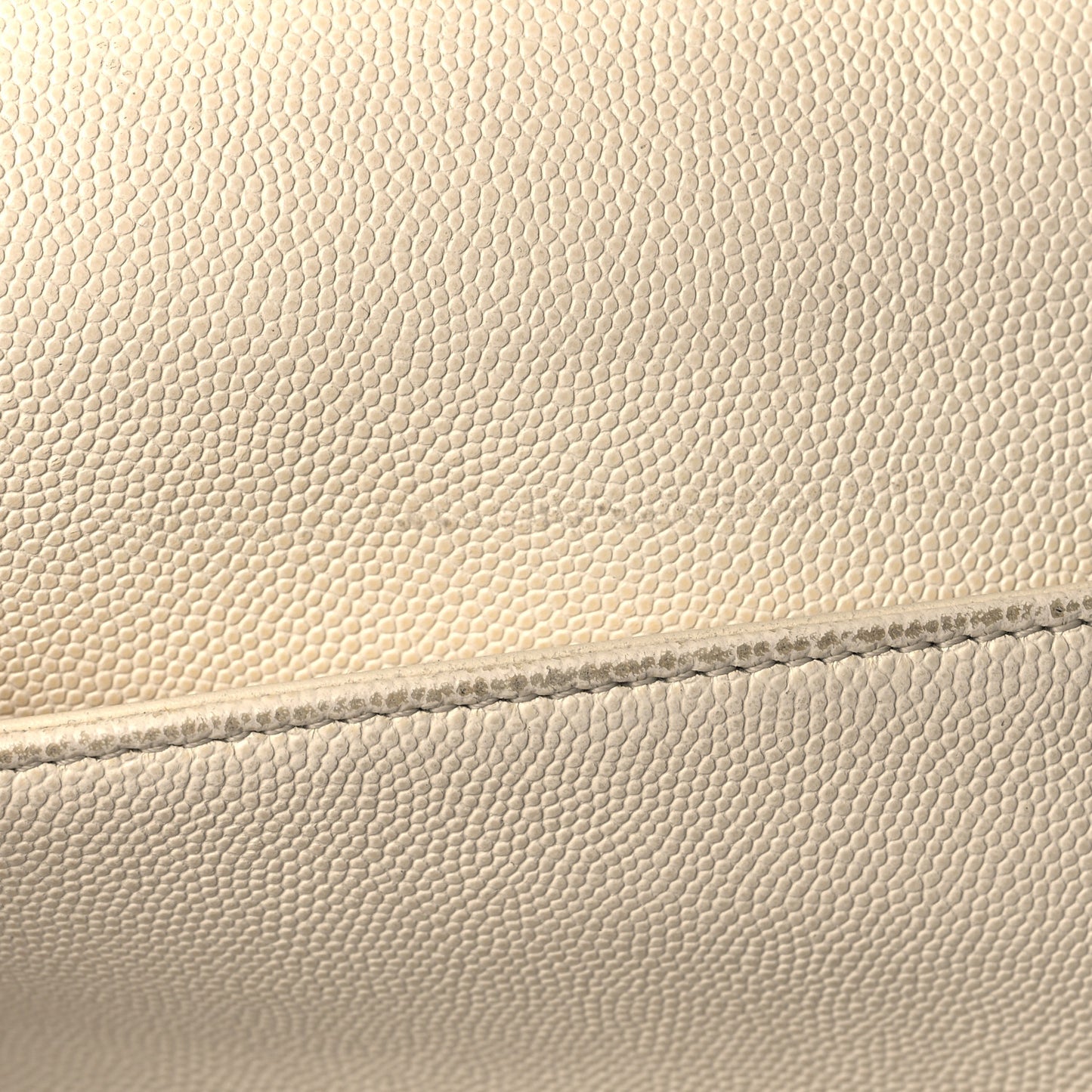 Caviar Quilted Large Business Affinity Flap White