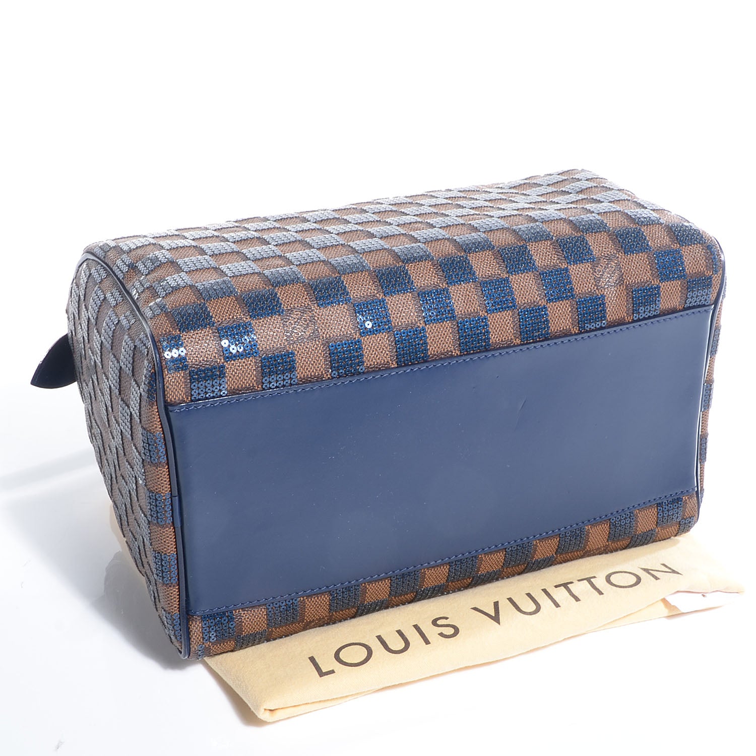 Louis Vuitton Damier Paillettes Speedy 30 Blue 4 of 8