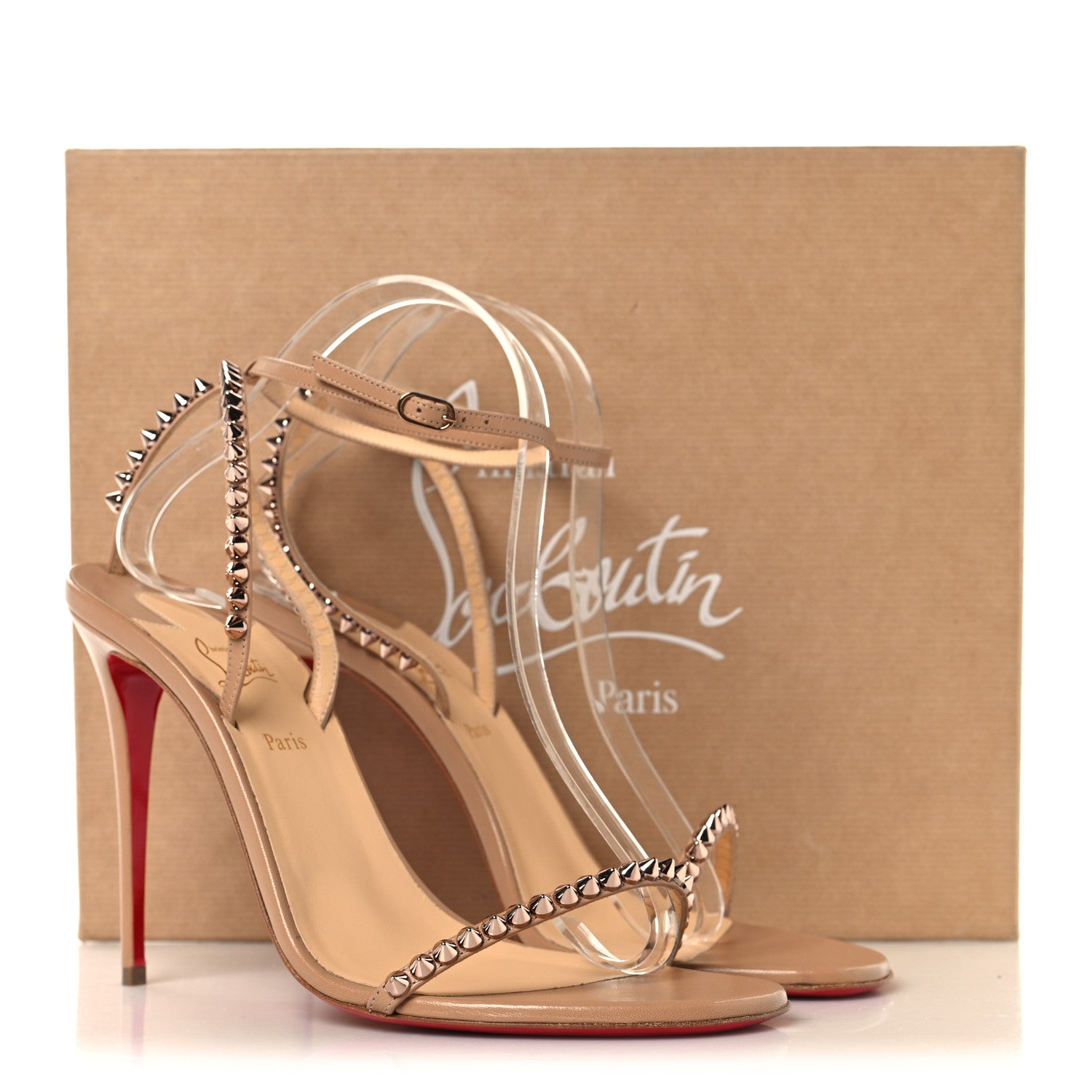 Christian Louboutin Kid Spiked So Me 100 Sandals 40 Nude 9 of 9