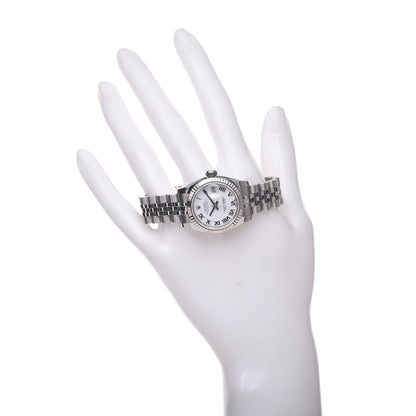Rolex Stainless Steel 18K White Gold 26mm Oyster Perpetual Datejust Watch White Roman 179174 2 of 7
