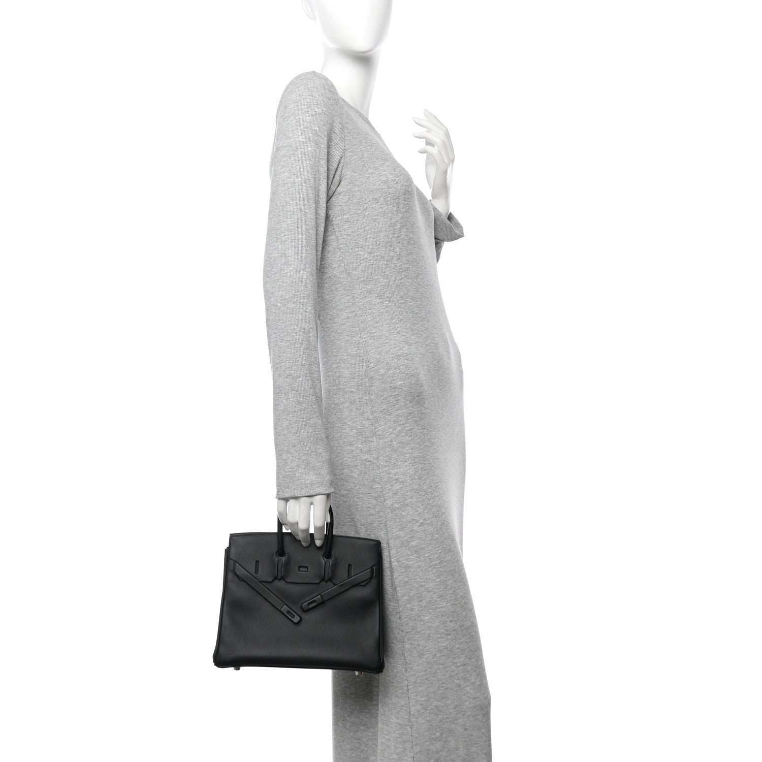 Hermes Swift Birkin Shadow 25 Black 2 of 14