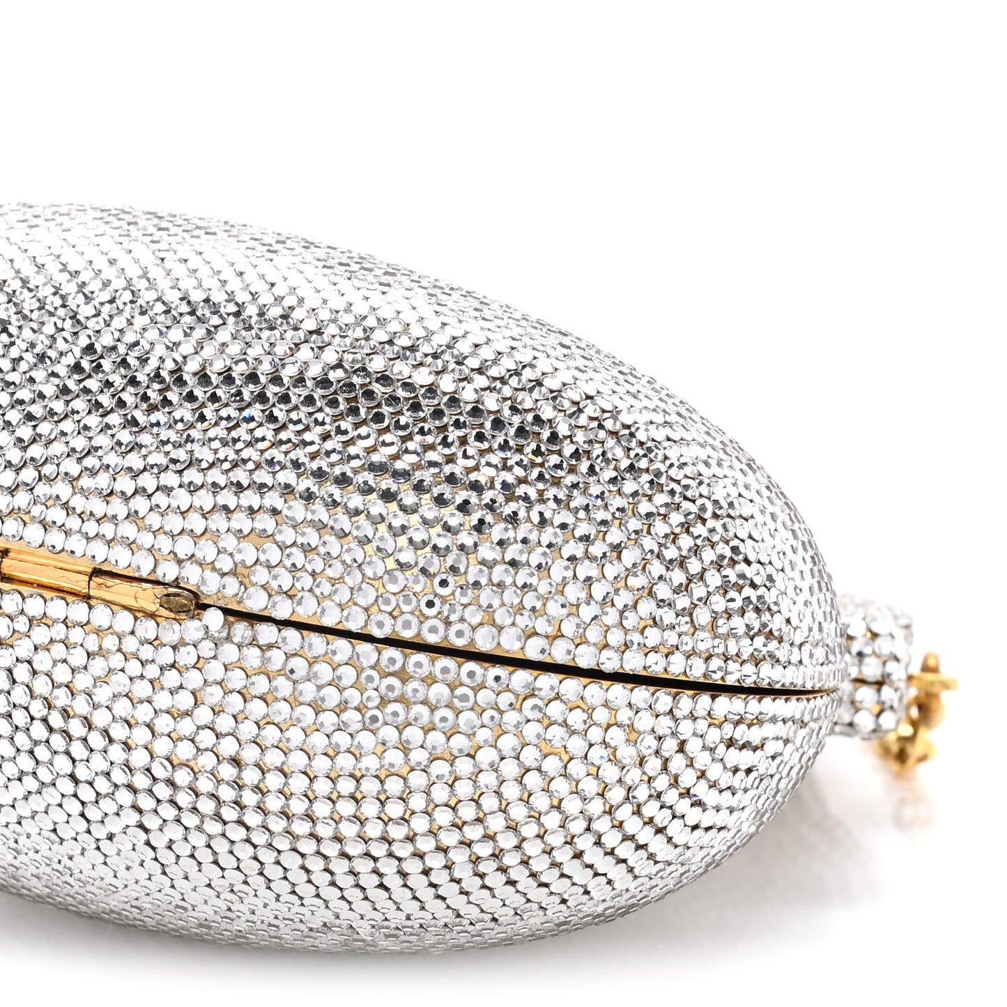 Swarovski Crystal Chatelaine Minaudiere Clutch Silver Gold