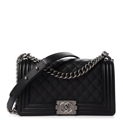 Chanel Caviar Quilted Medium Boy Flap Black 1 of 10