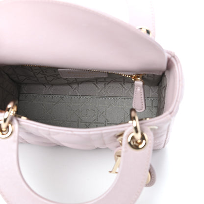 Christian Dior Metallic Lambskin Cannage Mini Lady Dior Lotus 10 of 17