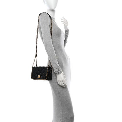 Chanel Caviar Quilted Mini Never Ending Chain Flap Black 2 of 10
