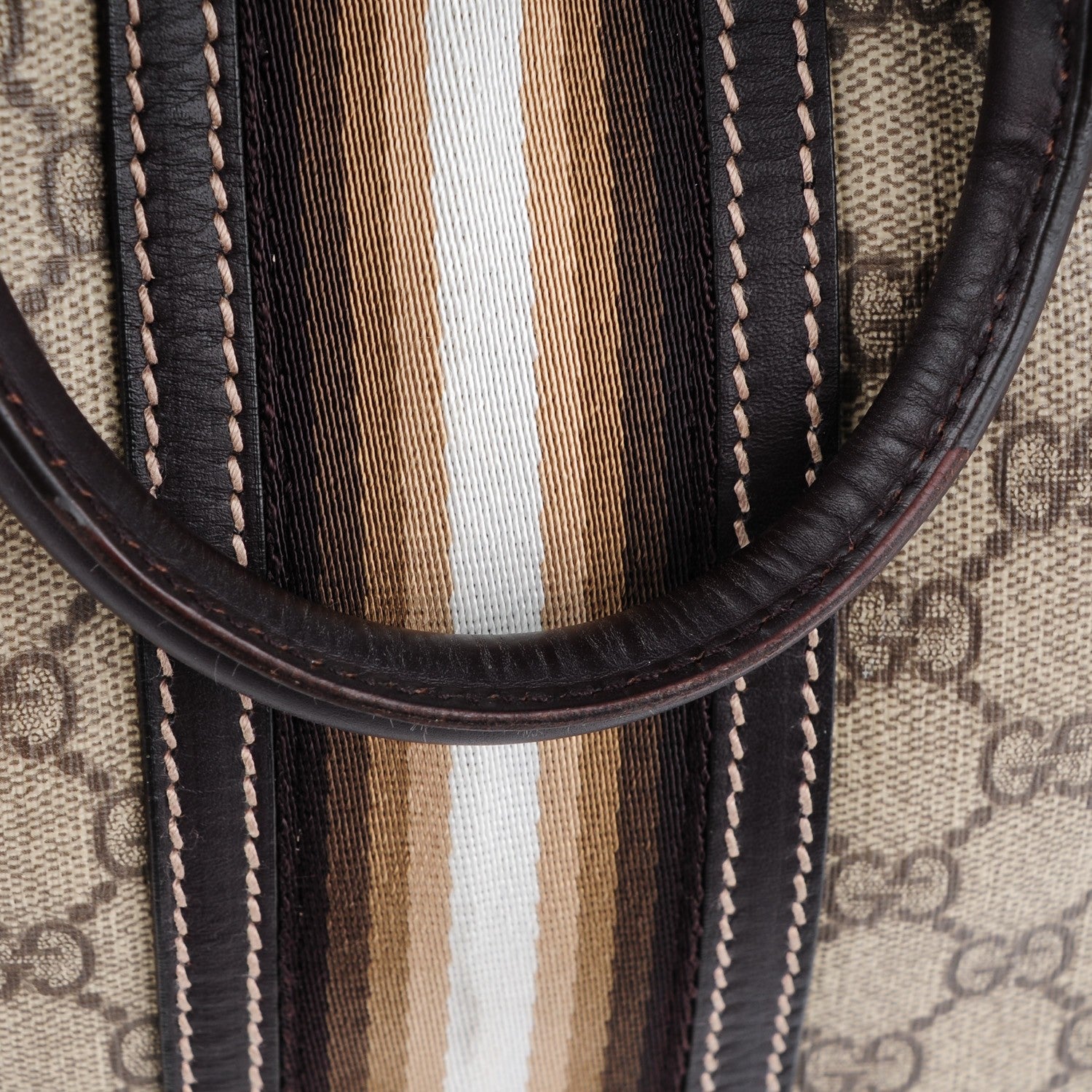 Gucci GG Plus Monogram Web Medium Joy Boston Dark Brown 8 of 8