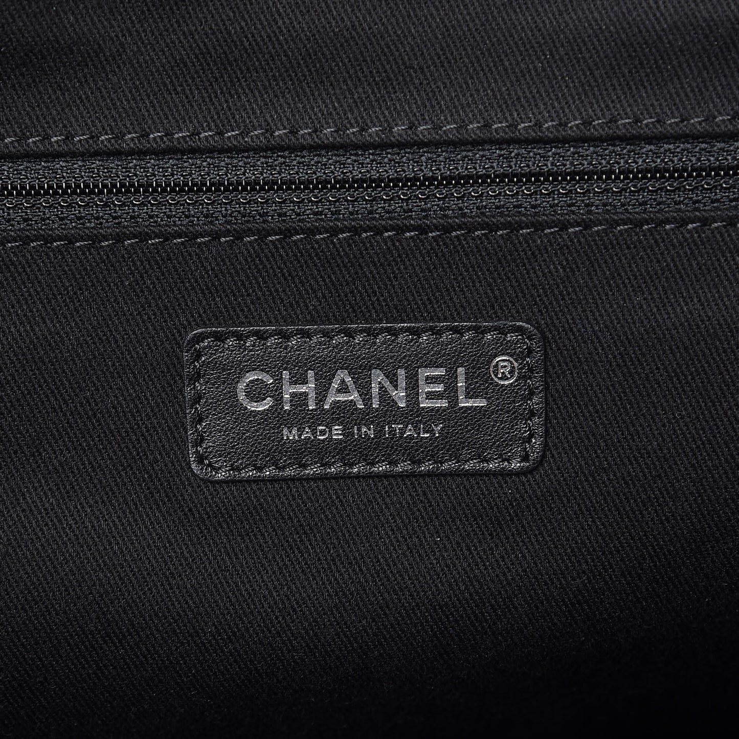 Canvas Sequin Large Deauville Tote Charcoal