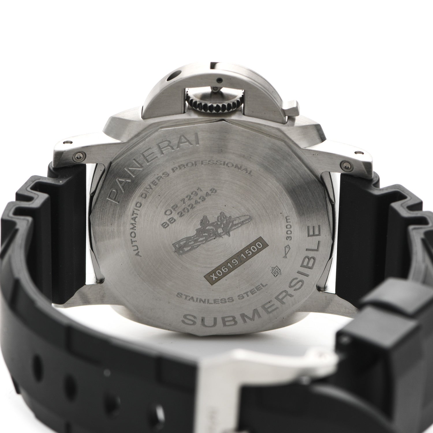 Panerai Stainless Steel Rubber 42mm Submersible Bianco Automatic Watch PAM01223 4 of 5