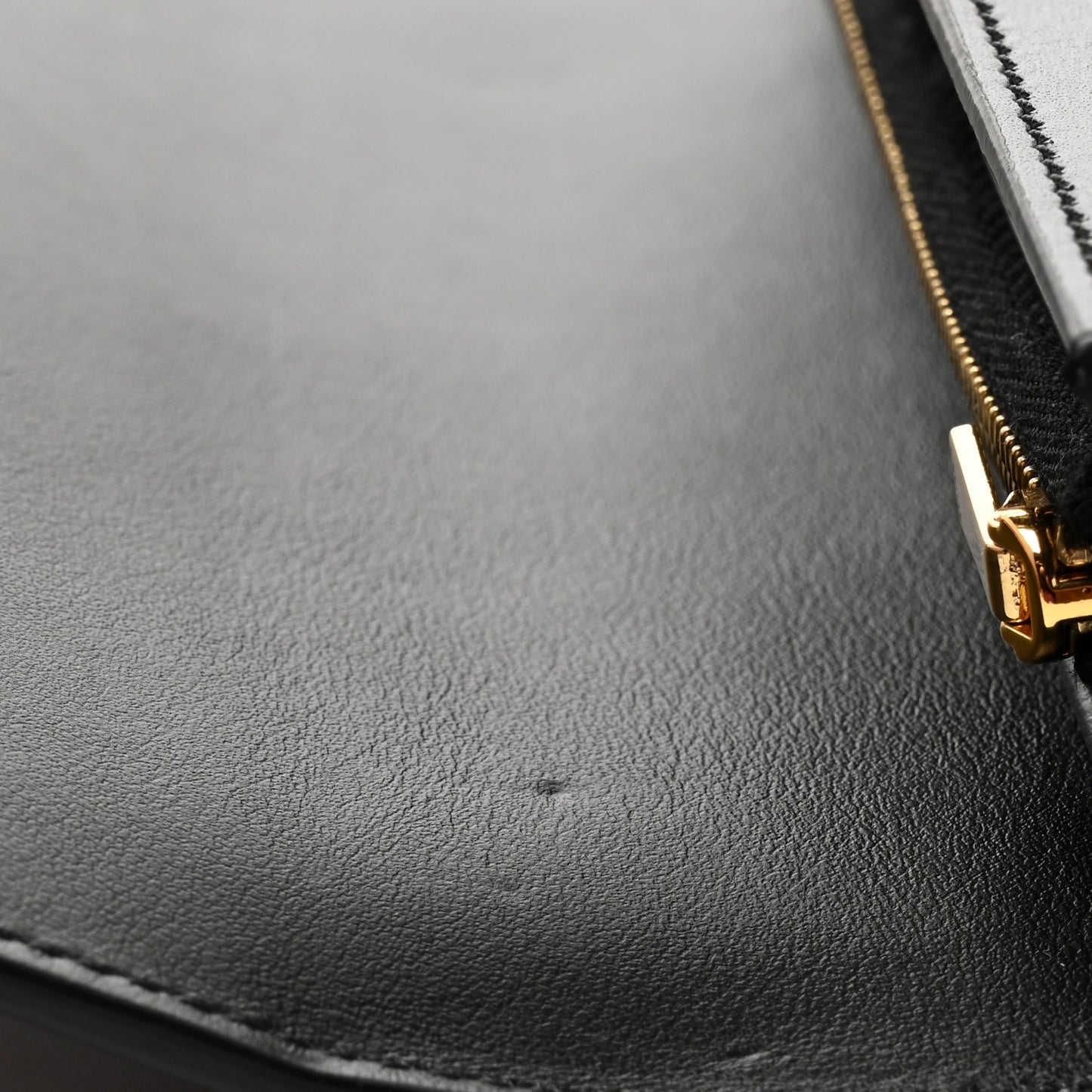 Shiny Calfskin Long Triomphe Wallet Black