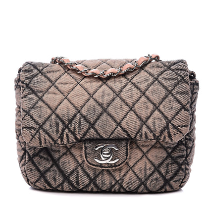 Chanel Denim Quilted Small Flap Light Pink Black 1 of 11