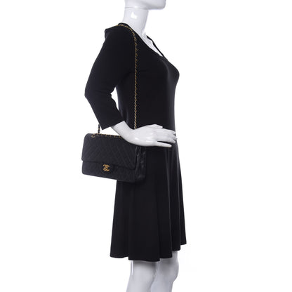 Chanel Lambskin Quilted Medium Double Flap Black 2 of 10