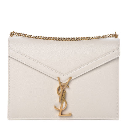 Saint Laurent Smooth Calfskin Monogram Cassandra Clasp Bag Porcellana 1 of 10