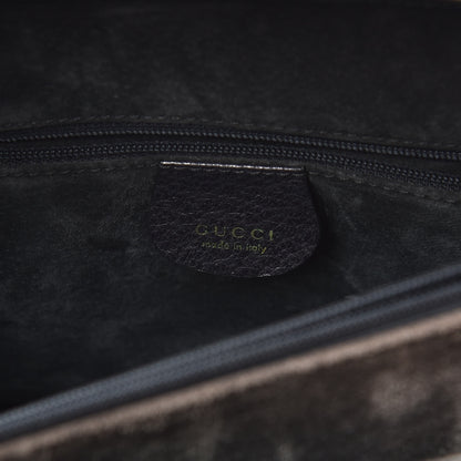 Gucci Calfskin Bamboo Top Handle Tote Dark Grey 10 of 17