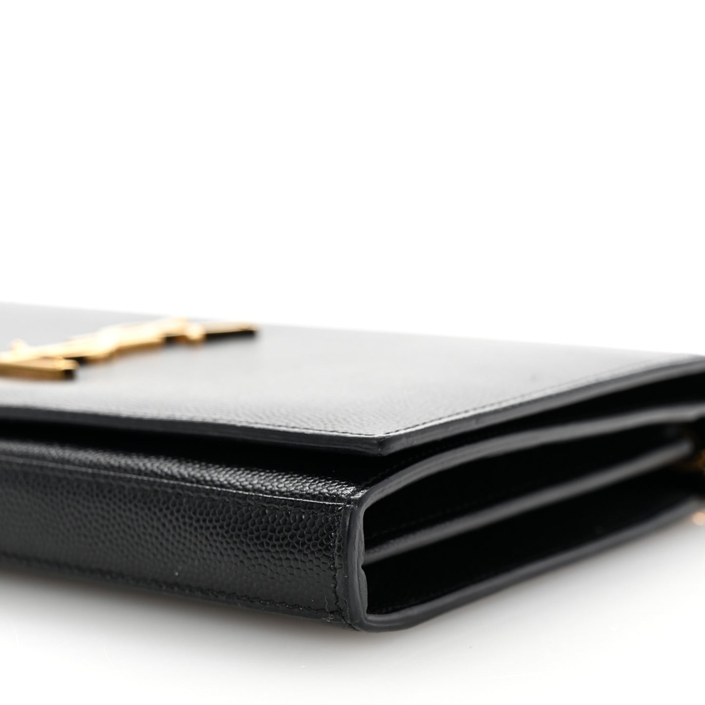 Grain De Poudre Monogram Chain Wallet Black