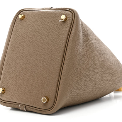 Hermes Taurillon Clemence Picotin Lock 18 PM Etoupe 10 of 11
