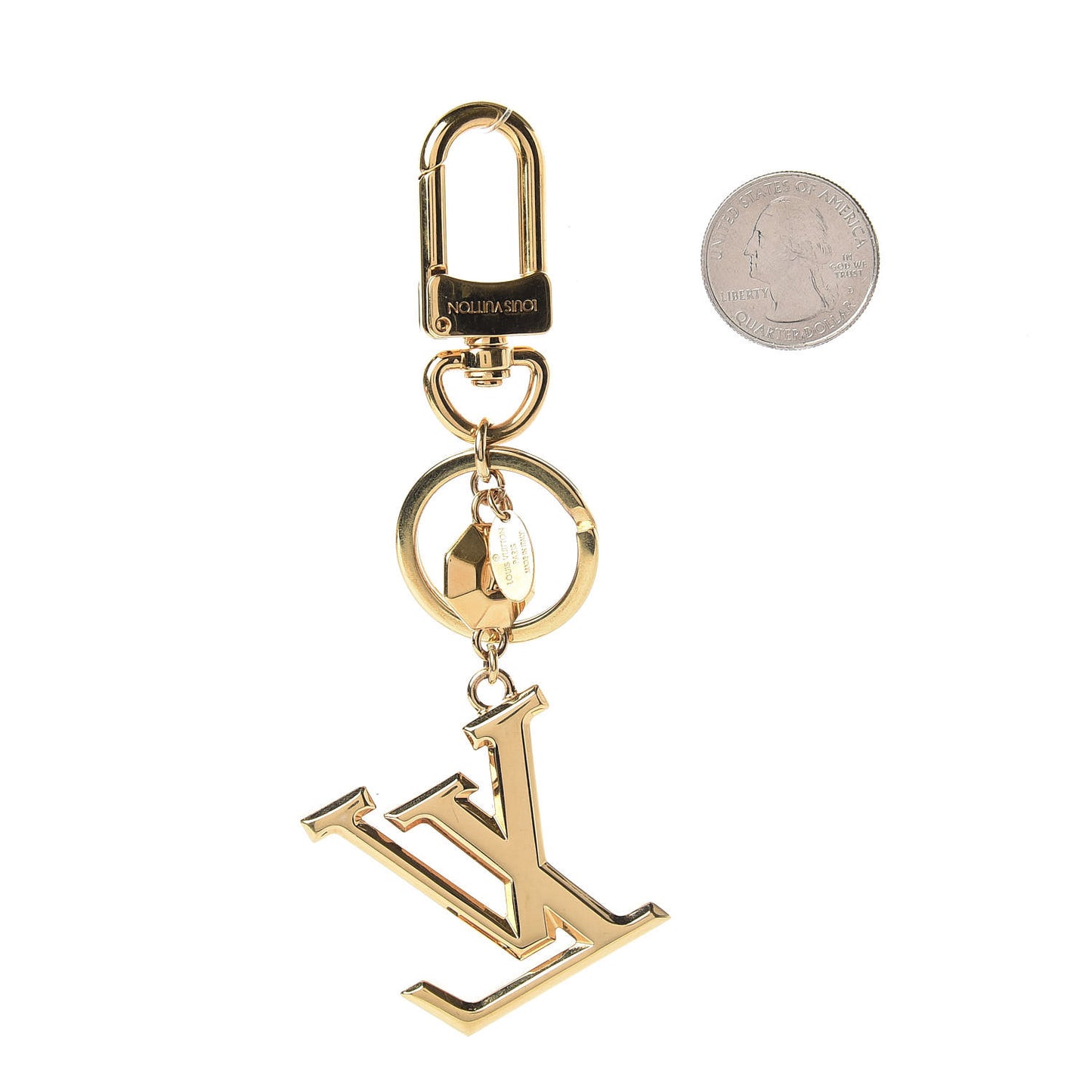 LV Facettes Bag Charm Key Holder Gold