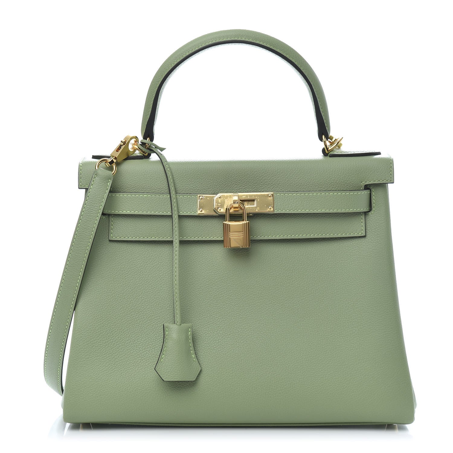 Hermes Evercolor Kelly Retourne 28 Vert Criquet 1 of 12