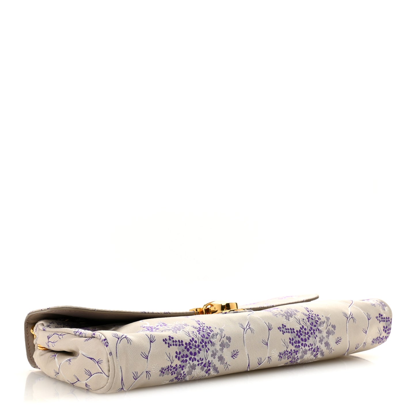 Tessuto Nylon Jacquard Floral Print Shoulder Bag Glicine