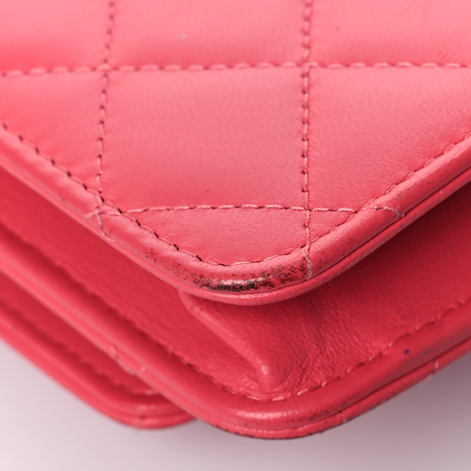 Chanel Lambskin Quilted Trendy CC Wallet On Chain WOC Pink 13 of 20