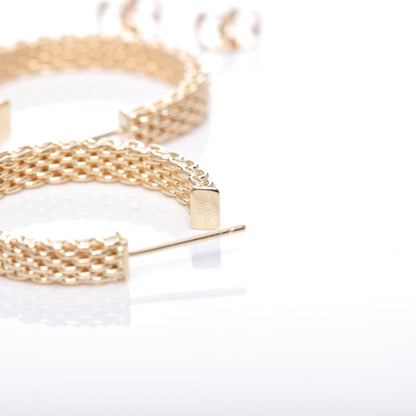 Tiffany 18K Yellow Gold Somerset Hoop Earrings 3 of 4