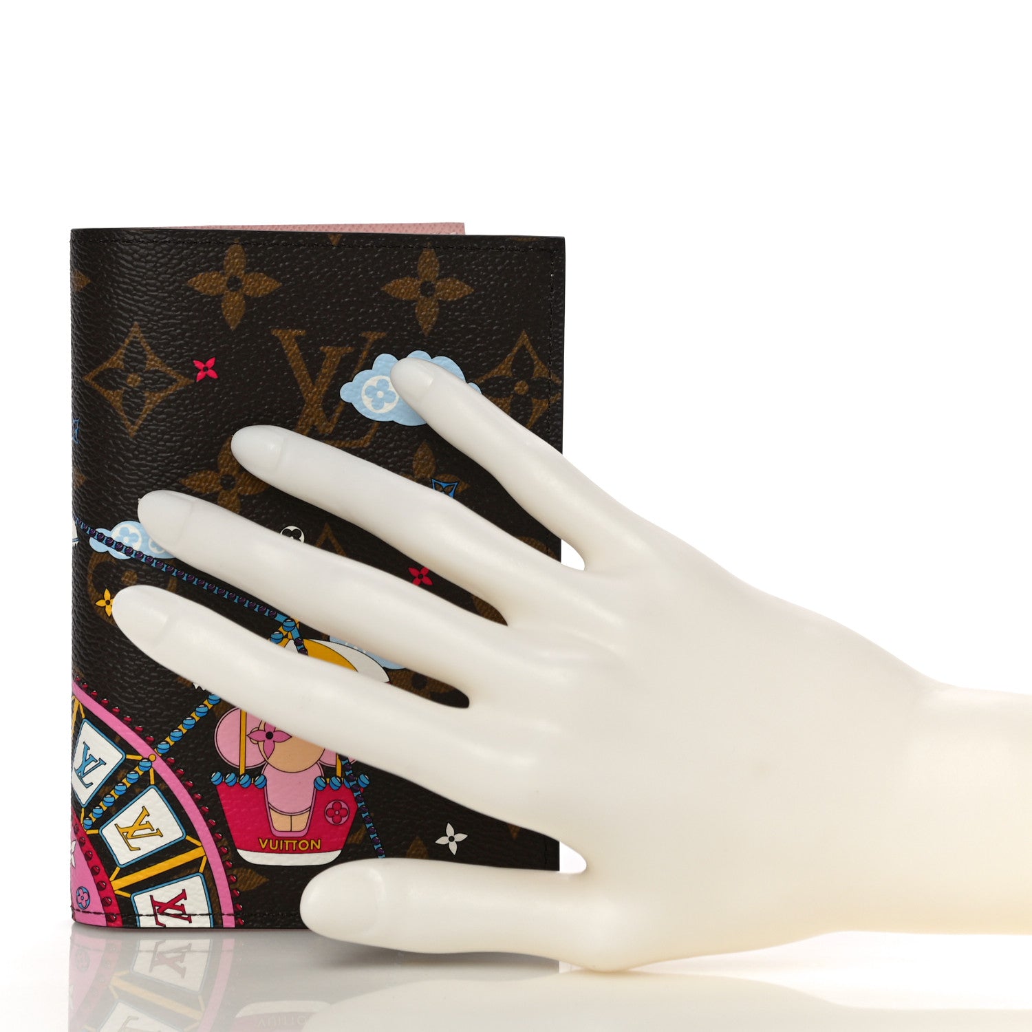 Louis Vuitton Monogram 2020 Christmas Animation Big Wheel Passport Cover Rose Ballerine 2 of 10