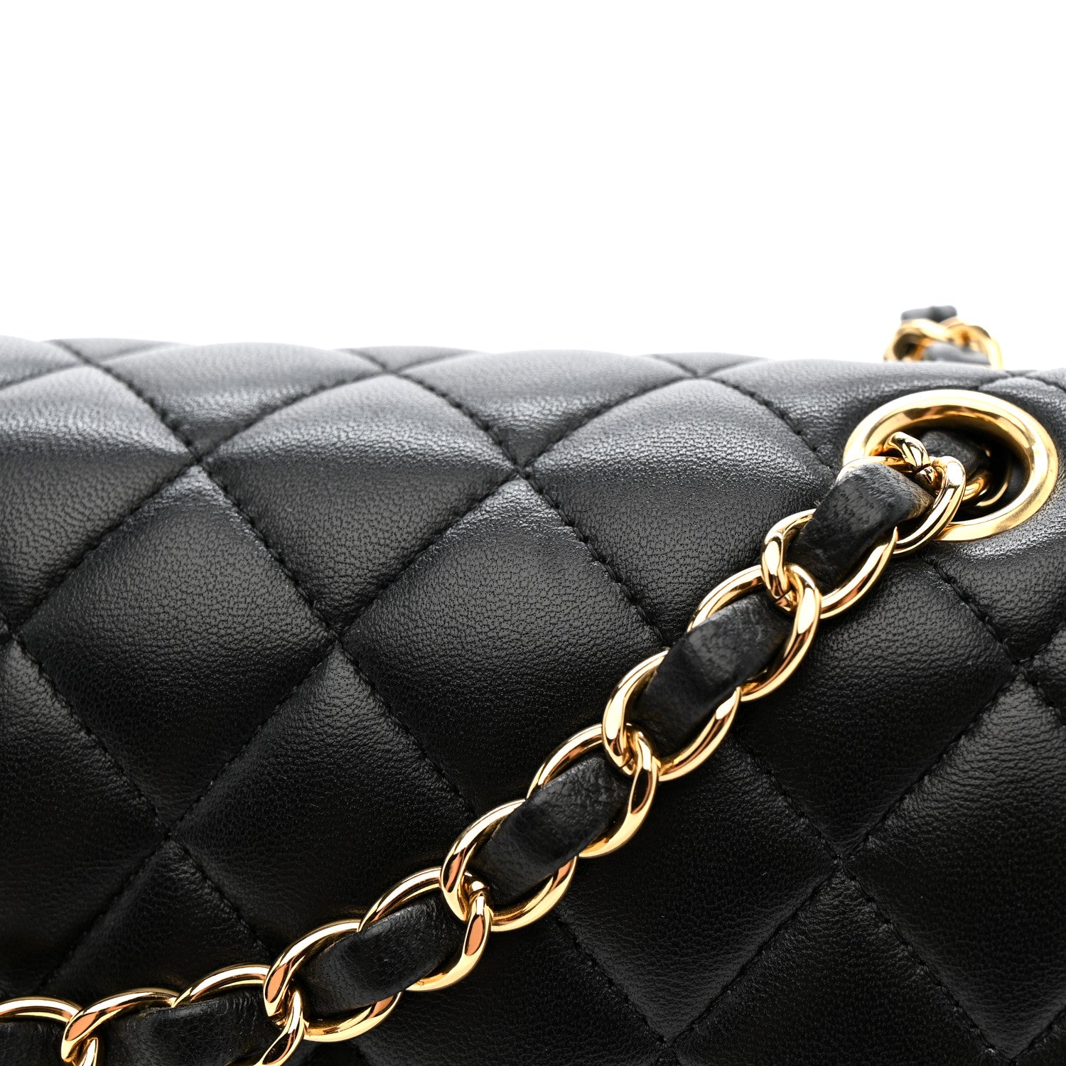 Chanel Lambskin Quilted Medium Double Flap Black 11 of 14