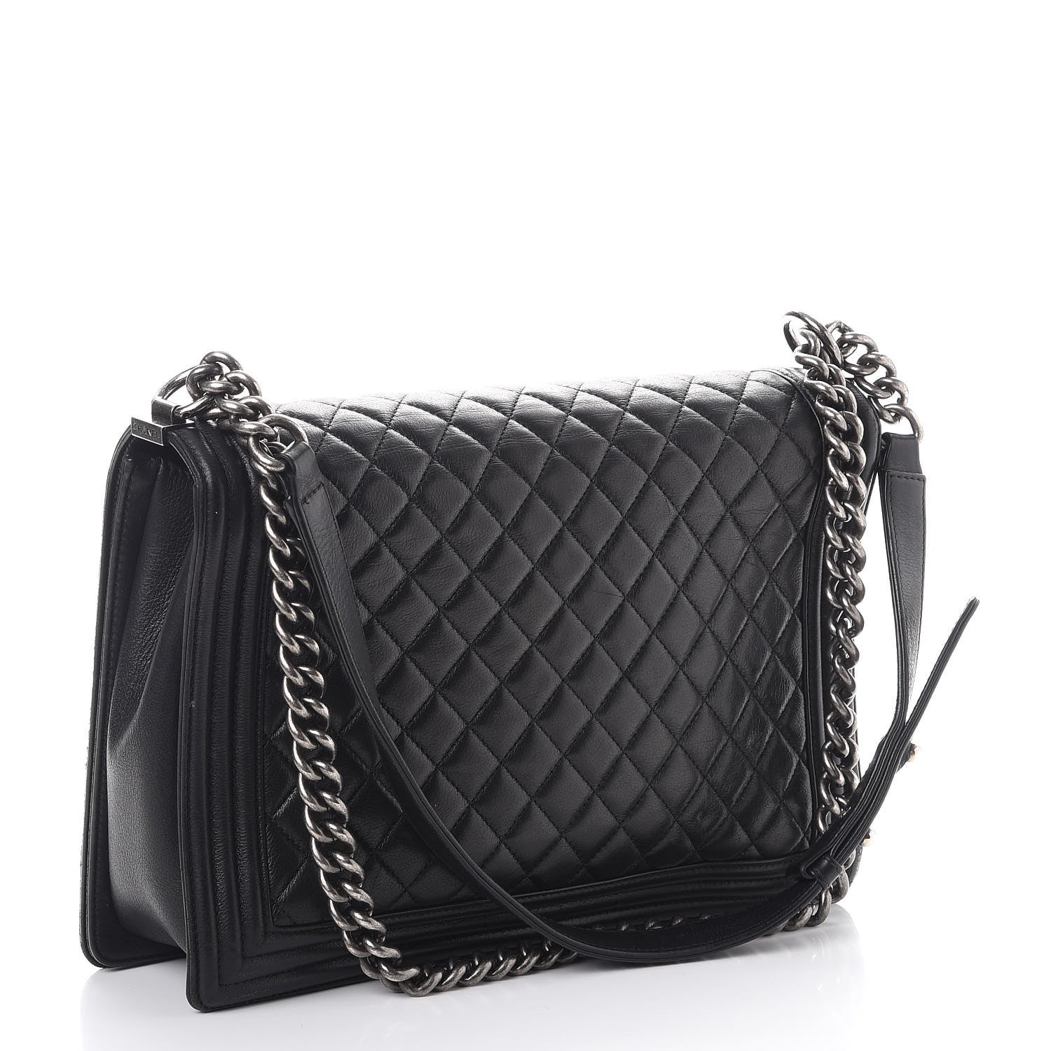 Chanel Calfskin Quilted Large Boy Flap Black 4 of 13