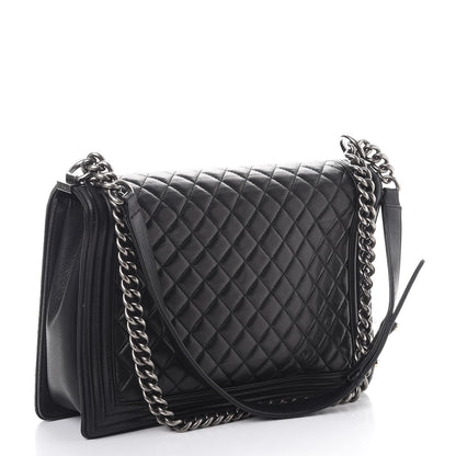 Chanel Calfskin Quilted Large Boy Flap Black 4 of 13