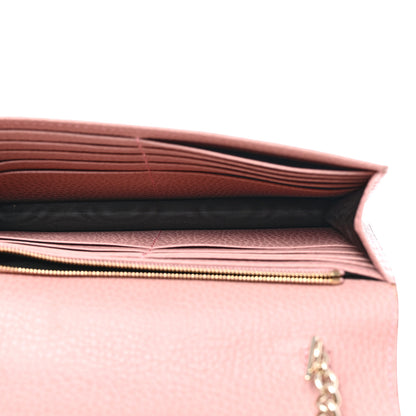 Gucci Dollar Calfskin Interlocking G Chain Wallet Soft Pink 5 of 9
