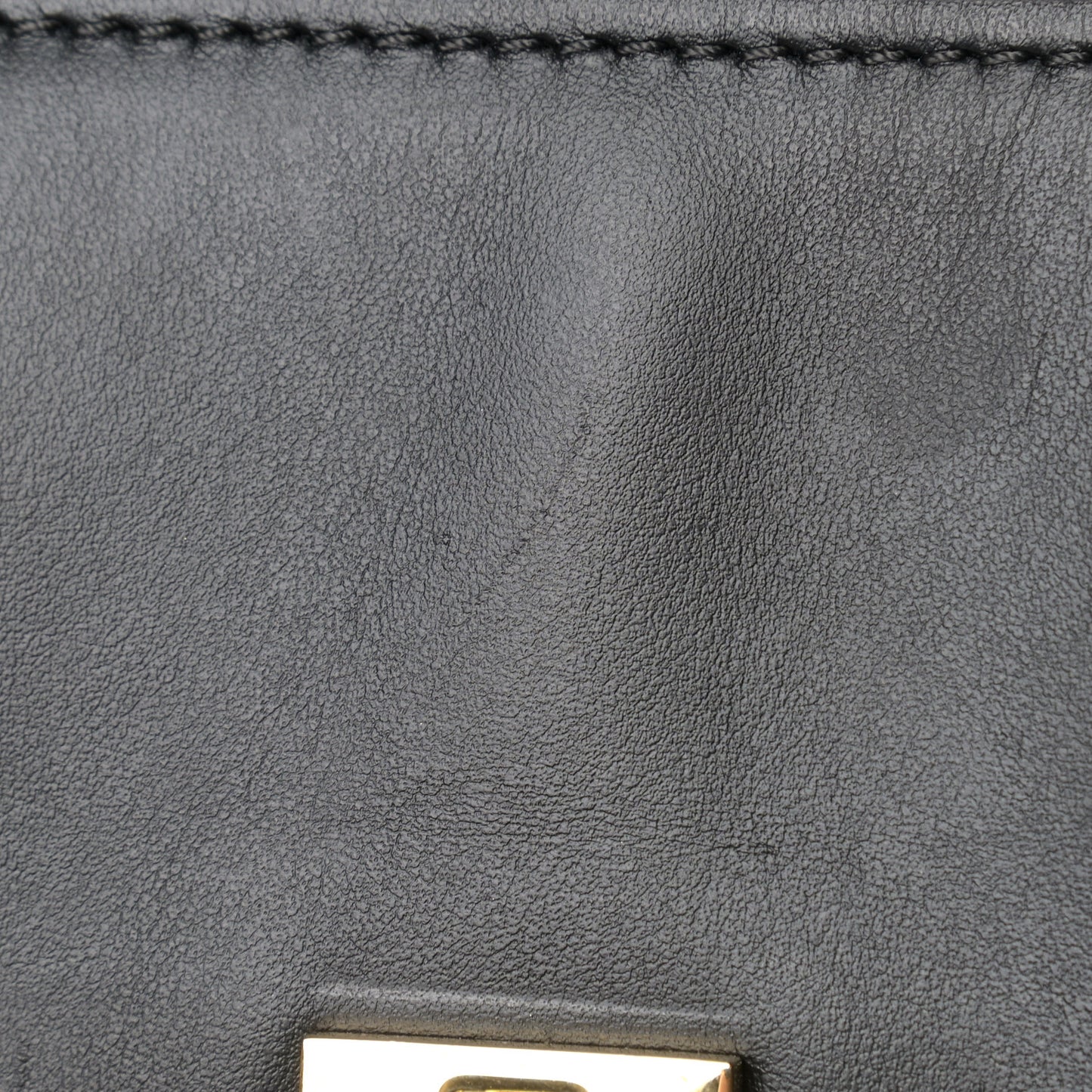 Shiny Calfskin Mini Annie Shoulder Bag Black