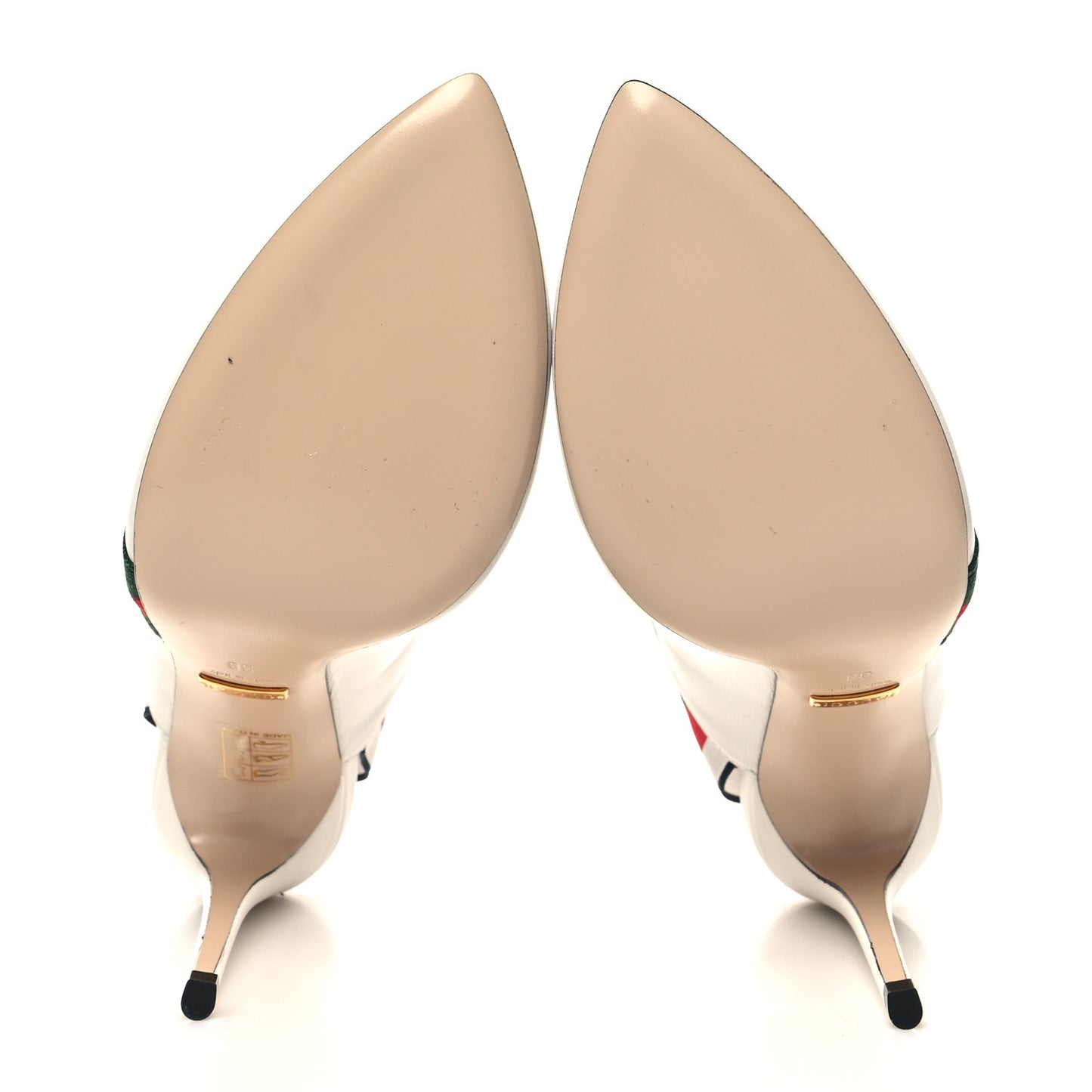 Malaga Kid Web Sylvie High Heel Slingback Pumps 38 White