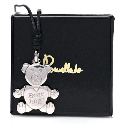 Pomellato Sterling Silver Orsetto Bear Hug Pendant Cord Necklace 4 of 4