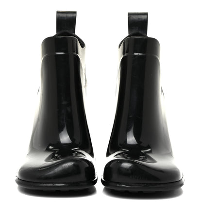 Bottega Veneta Rubber Shine Ankle Boots 38 Black 2 of 19