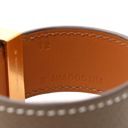 Hermes Epsom Collier de Chien CDC 24 Bracelet T2 Etoupe 5 of 7
