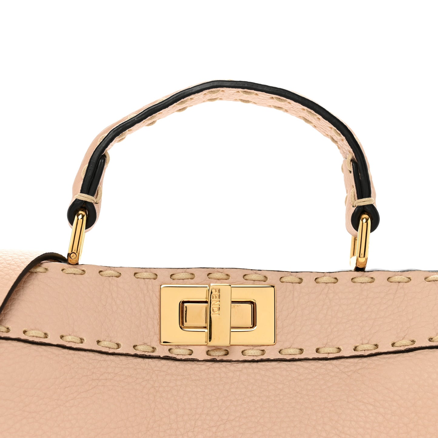 Cuoio Romano Selleria Chamois Small Peekaboo I SEE U Satchel Rosa Plaster