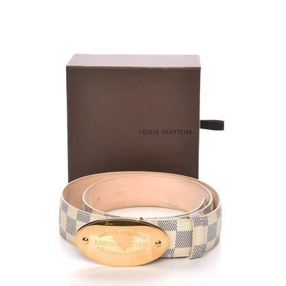 Louis Vuitton Damier Azur Voyage Belt 85 34 9 of 9
