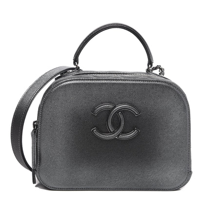 Chanel Metallic Caviar Small Coco Curve Vanity Bag Black Ruthenium 1 of 12